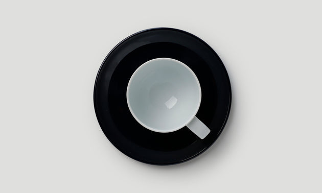 Tea cup / White/Dark Blue