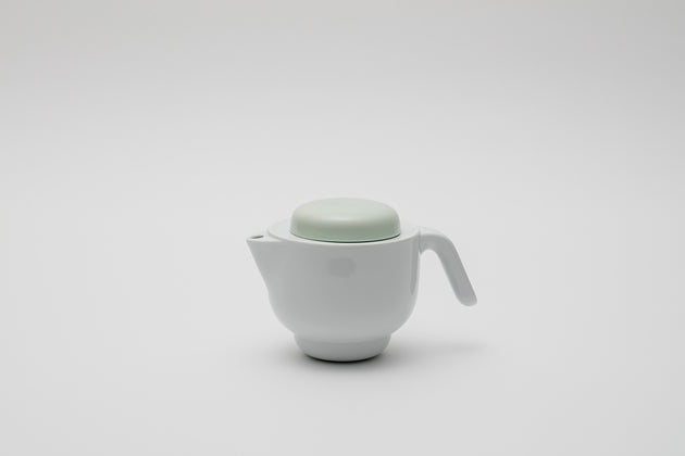 Tea Pot / Celadon/White