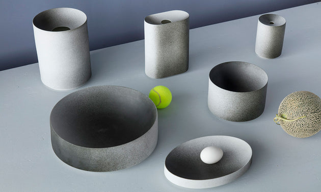 Flower Vase L / Black/White