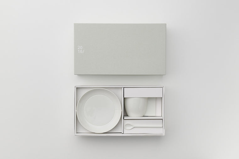 CM Coffee Cup / Plate / Spoon set [ White ]