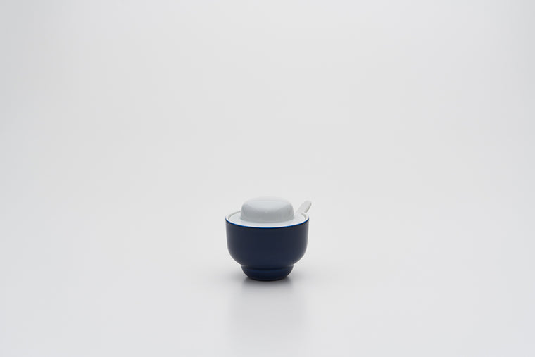 Sugar Pot / White/Blue Black