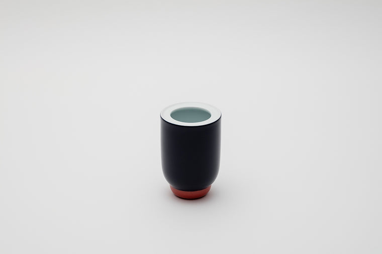 Flower Vase S / White/Dark Blue/Red