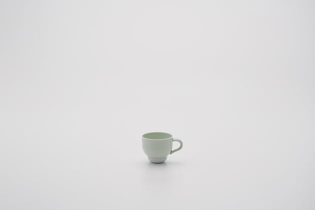 Espresso Cup with Handle / Celadon/White