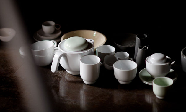 Coffee Cup / Celadon/White